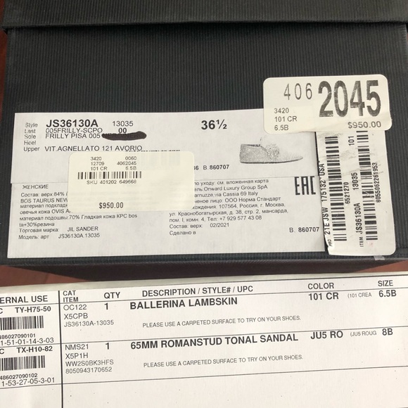 Jil sander Lambskin Convertible pointy mule/  flats with embellished jewelry. - Picture 16 of 17